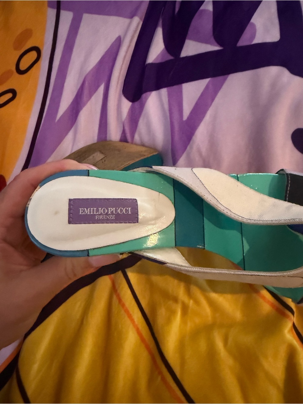 Emilio Pucci Multicolored Platform Wedges - Picture 4 of 8